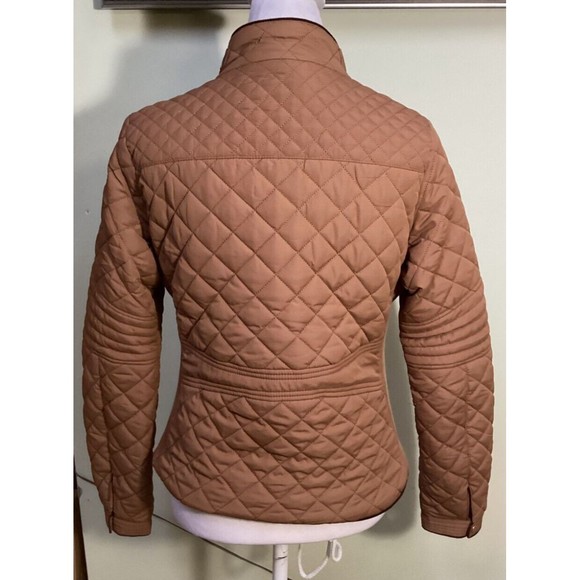 Love Tree Diamond Quilted Jacket Women’s Size M Brown Full Zip Lined Pockets - Picture 7 of 14